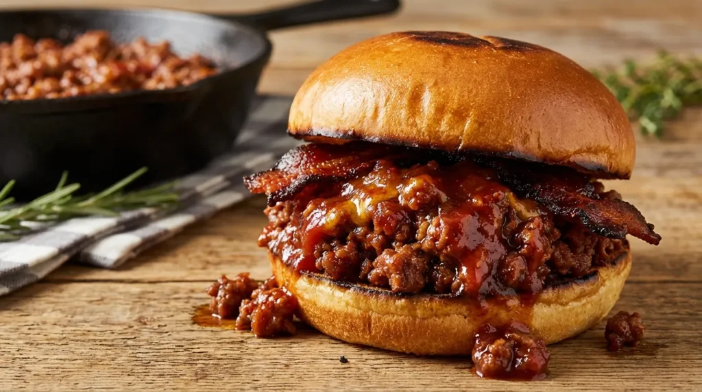 easy sloppy joe recipe 3 ingredients on a toasted bun