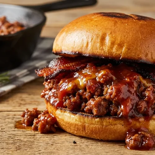 easy sloppy joe recipe 3 ingredients on a toasted bun