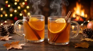 recipe for mulling spices apple cider in glass mugs